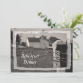 Landelijke Boerderij-bruiloft-repetitie Kaart (Staand voorkant)