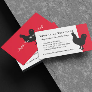 Landelijke Boerderij Coop Vintage Rooster Visitekaartje