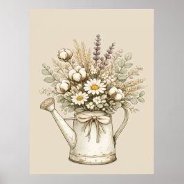 Landelijke boerderij gietkan poster