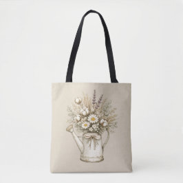 Landelijke boerderij gietkan tote bag