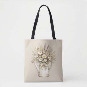 Landelijke boerderij gietkan tote bag