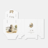 Landelijke Boerderij Kip Bruiloft Monogram Bedankdoosjes (Uitgevouwen)