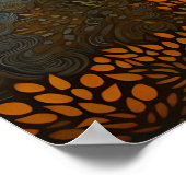 Landelijke boerderij met zonsondergang landbouw in poster (Hoek)