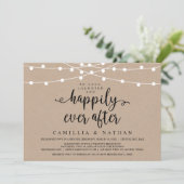 Landelijke boerderij snoerlichtjes, Kraft-huwelijk Kaart (Staand voorkant)