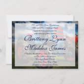 Landelijke Boerderij Tractor Blue Wedding Invitati Kaart (Achterkant)