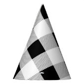 landelijke boerderij zwart-wit buffel geruit feest feesthoedjes (Links)