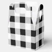 landelijke boerderij zwart witte buffel geruit fee bedankdoosjes (Geopend)