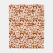 Landelijke Boerderijdieren Fleece Deken (Voorkant)