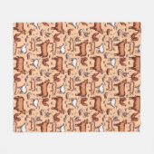 Landelijke Boerderijdieren Fleece Deken (Voorkant (Horizontaal))