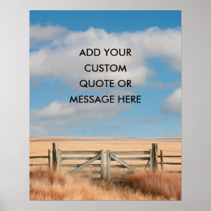 Landelijke Boerderijpoort - Maak Je Eigen Spreuk Poster