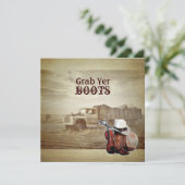 Landelijke boerderijtruck westerse country bruilof kaart (Staand voorkant)