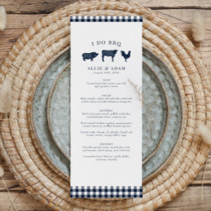 Landelijke boerenbruiloft of I Do BBQ-menu Menu