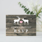 Landelijke boerenbruiloft RSVP-aankondiging RSVP Kaartje (Staand voorkant)