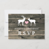 Landelijke boerenbruiloft RSVP-uitnodiging voor bo RSVP Kaartje (Voorkant)