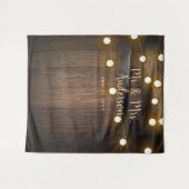 Landelijke boerenschuur houten wijnvat & lichten wandkleed (Voorkant (horizontaal))