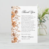 Landelijke Boheemse Bloemige Verlovingsfeest Bedankkaart (Staand voorkant)