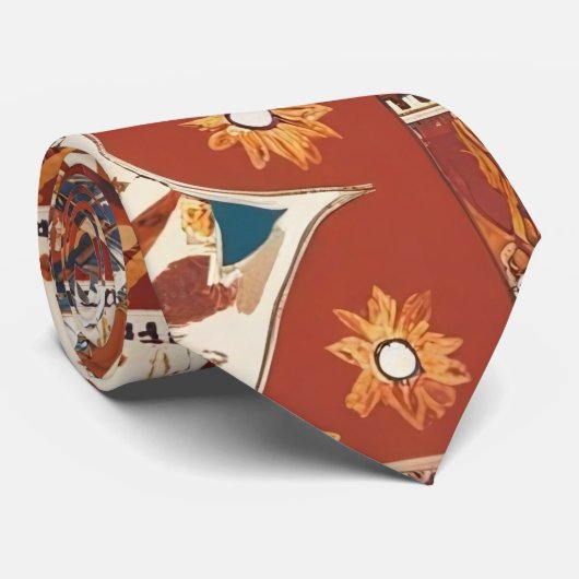 Landelijke Boheemse Pijl & Bloem Heren Das (Opgerold)