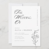 Landelijke Boho Bloemige Moderne Minimalistische B Kaart (Voorkant)