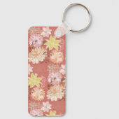 Landelijke Boho Bloempatroon Sleutelhanger (Achterkant)