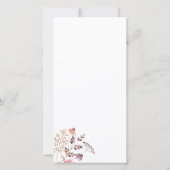 Landelijke Boho Chic Herfst Wilde Bloemen Bruiloft Bedankkaart (Achterkant)