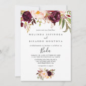 Landelijke Boho Kleurrijke Bloemige Spaanse Bruilo Kaart (Voorkant)