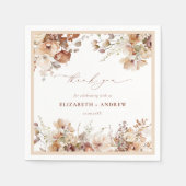 Landelijke Boho Tuin Bloemen Bruiloft Servetten (Voorkant)