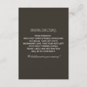 landelijke boomtakken en verlichte huwelijksrecept informatiekaartje (Achterkant)