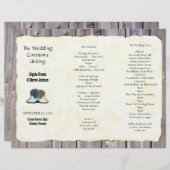 Landelijke Boots Rustic Tri-voudig Barn Wedding Pr (Voorkant / Achterkant)