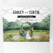 Landelijke bos berg bruiloft tri-fold uitnodiging (Binnenzijde eerst)