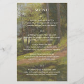 Landelijke Bos Elegant Trouwmenu (Voorkant)