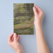 Landelijke Bos Elegant Trouwmenu Flyer (Hand)