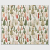 Landelijke bos met bomen cadeaupapier (Vlak)