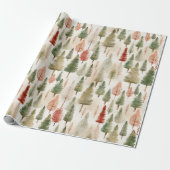 Landelijke bos met bomen cadeaupapier (Uitgerold)