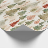 Landelijke bos met bomen cadeaupapier (Hoek)
