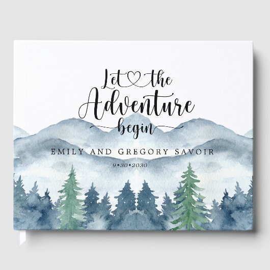 Landelijke bosbruiloft gastenboek (Voorkant)