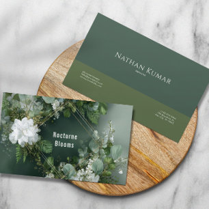 Landelijke bosgroene gouden diamanten eucalyptus k visitekaartje