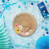 Landelijke Bosrijke Waterverf Bloemrijke Bruidsdou Papieren Bordje (Feest)