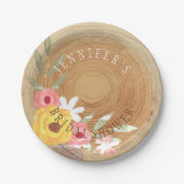 Landelijke Bosrijke Waterverf Bloemrijke Bruidsdou Papieren Bordje (Voorkant)