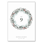 Landelijke botanische aquarel krans kaart (Voorkant)