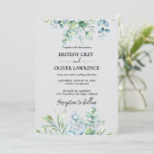 Landelijke Botanische Eucalyptus Groene Huwelijk Kaart (Staand voorkant)