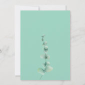 Landelijke Botanische Eucalyptus Groene Huwelijk Kaart (Achterkant)
