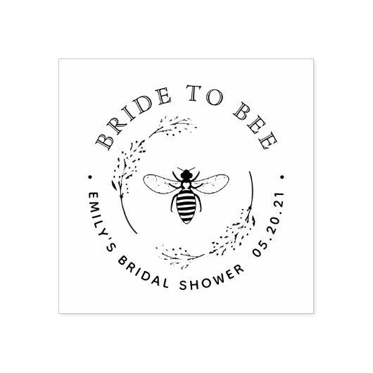 Landelijke botanische krans Bruid-tot-bij huwelijk Rubberstempel (Afrduk)