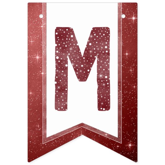 Landelijke Bourgondië Aquarel Typografie Geloof Vlaggetjes (Twaalfde vlag)