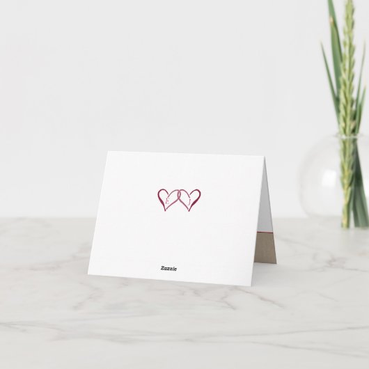 Landelijke Bourgondië Bloemige Bruiloft Bedankbrie Bedankkaart (Achterkant)