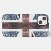 Landelijke Britse vlag rood blauwe vonken glinster iPhone Hoesje (Achterkant horizontaal)