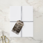 Landelijke Bruidsdouche Cadeaulabel (Met Touw)