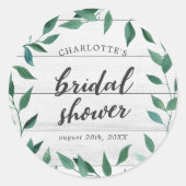 Landelijke Bruidsmeisjes Bruiloftssalon Ronde Sticker (Voorkant)