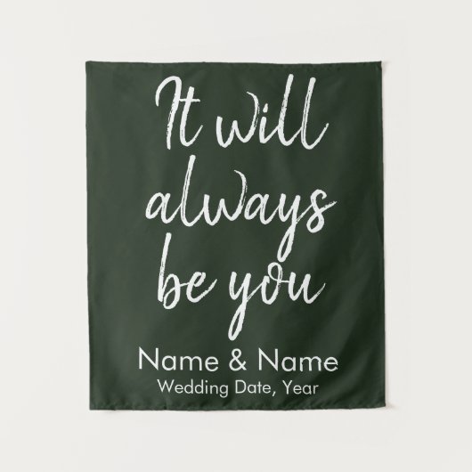 Landelijke bruiloft-achtergrond-ceremonie Hunter G Wandkleed (Voorkant)