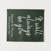 Landelijke bruiloft-achtergrond-ceremonie Hunter G Wandkleed (Voorkant (horizontaal))