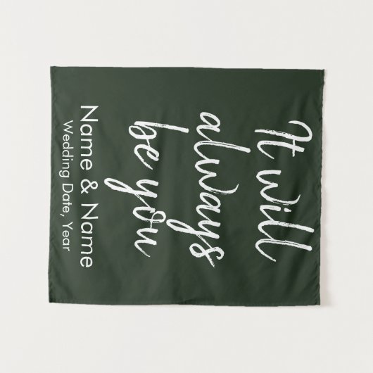 Landelijke bruiloft-achtergrond-ceremonie Hunter G Wandkleed (Voorkant (horizontaal))